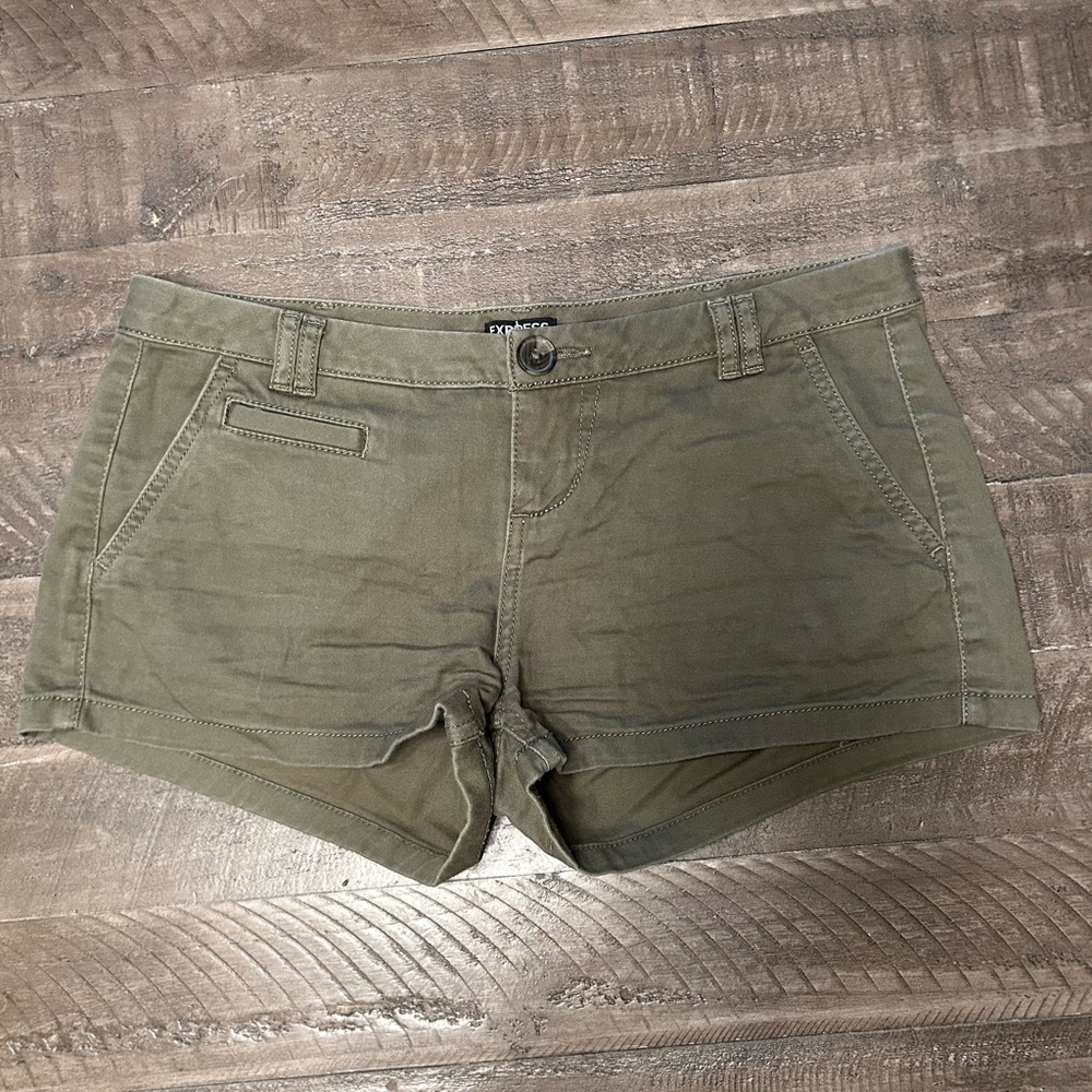 Express Olive Green Women's Shorts